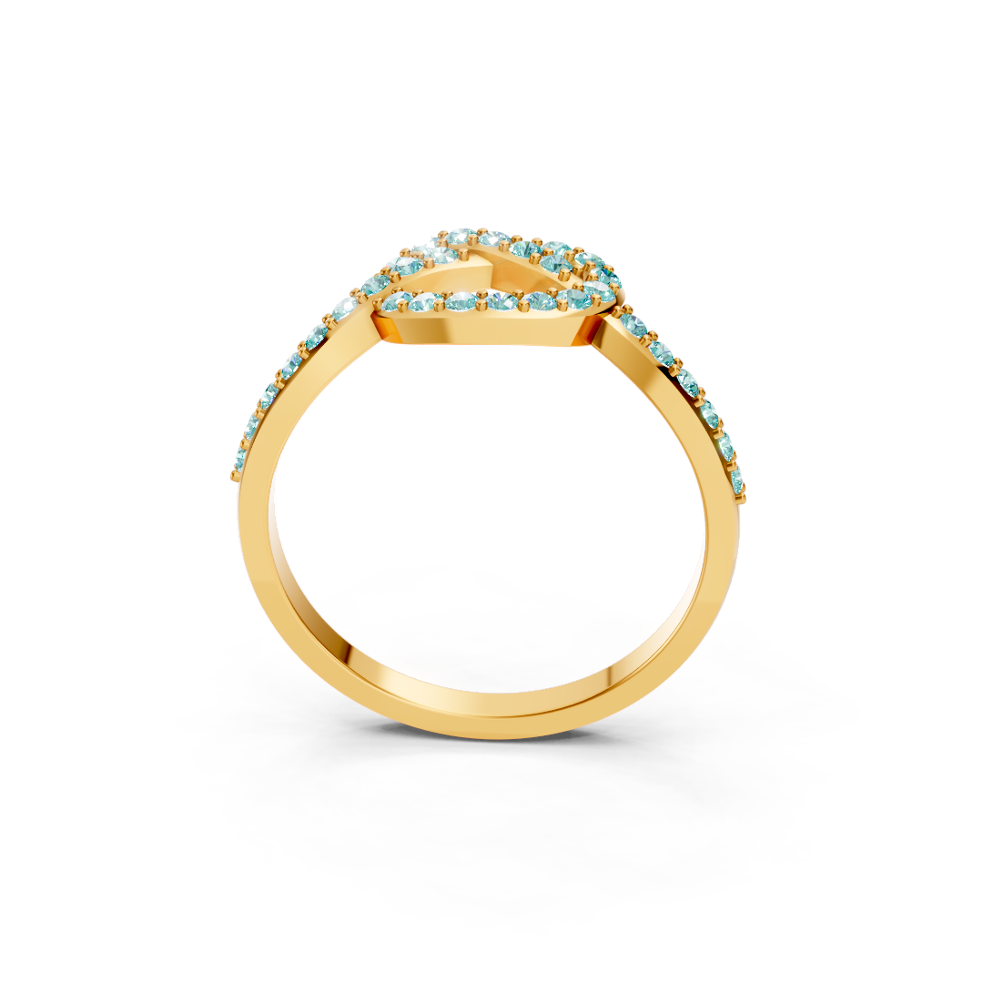Paraiba Tourmaline  Infinity Knot Ring