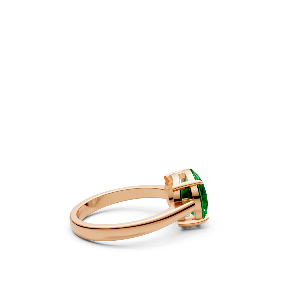 Colombian Emerald Round Solitaire Ring